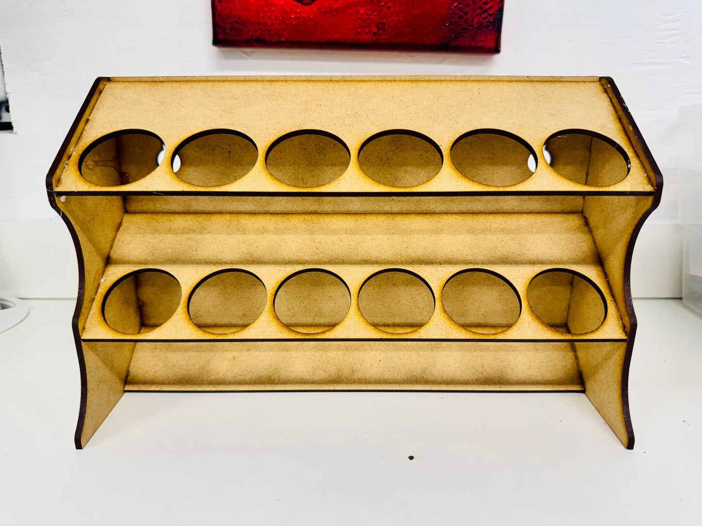 Paint Bottle Holder - 12 Paints MDF Organizer