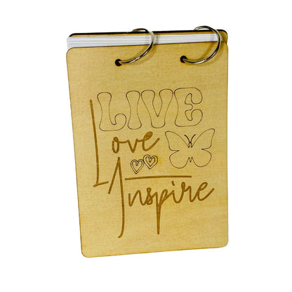 Live, Love Inspire - 5" X 7" Birch Wood Journal Covers