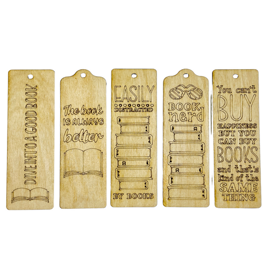 MDF Booklovers Bookmarks - Set of 5