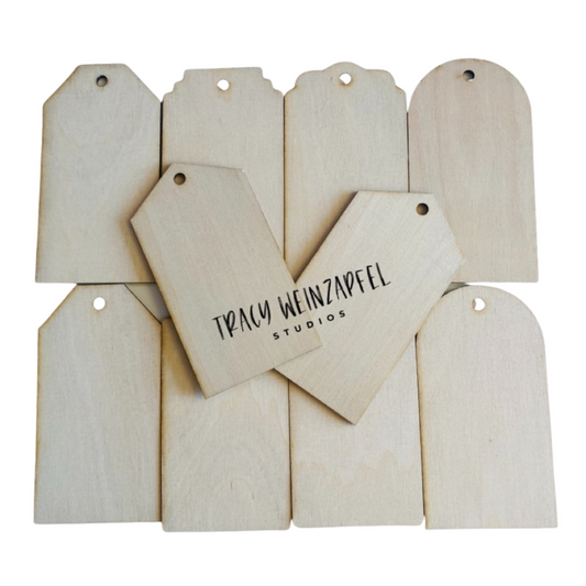 MDF Tags - Set of 10