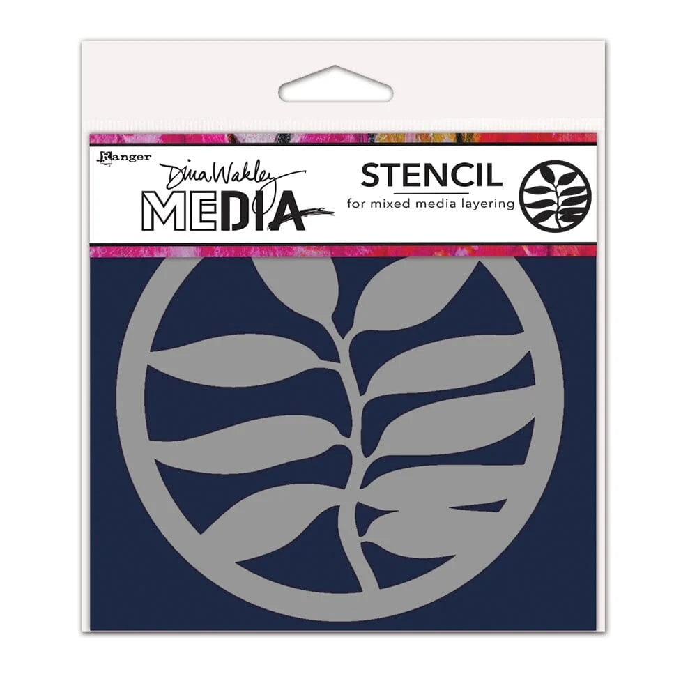 Dina Wakley Media Stencil A Frond Coaster