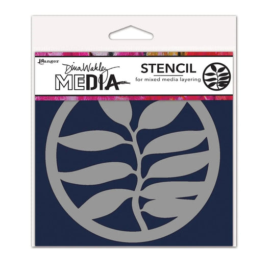 Dina Wakley Media Stencil A Frond Coaster