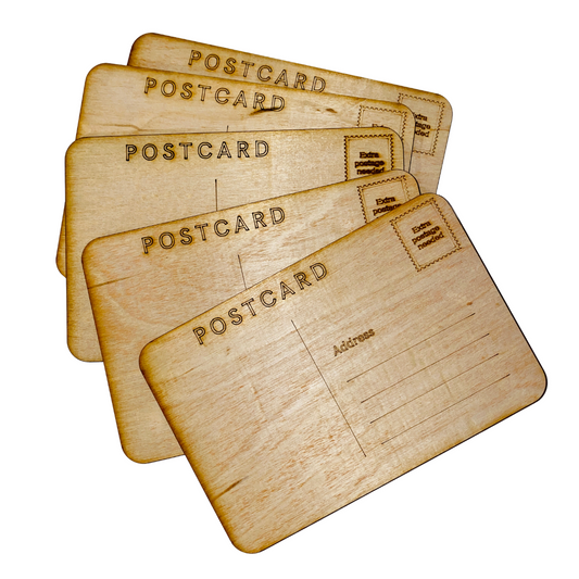 Paint Your Own Wood Postcard - BULK PACK OF 10