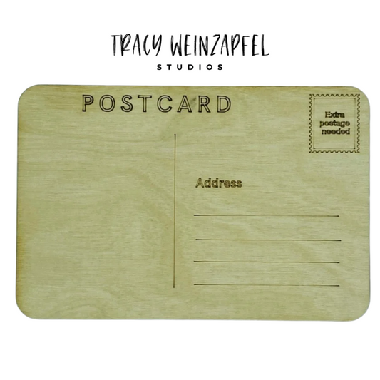 Paint Your Own Wood Postcard