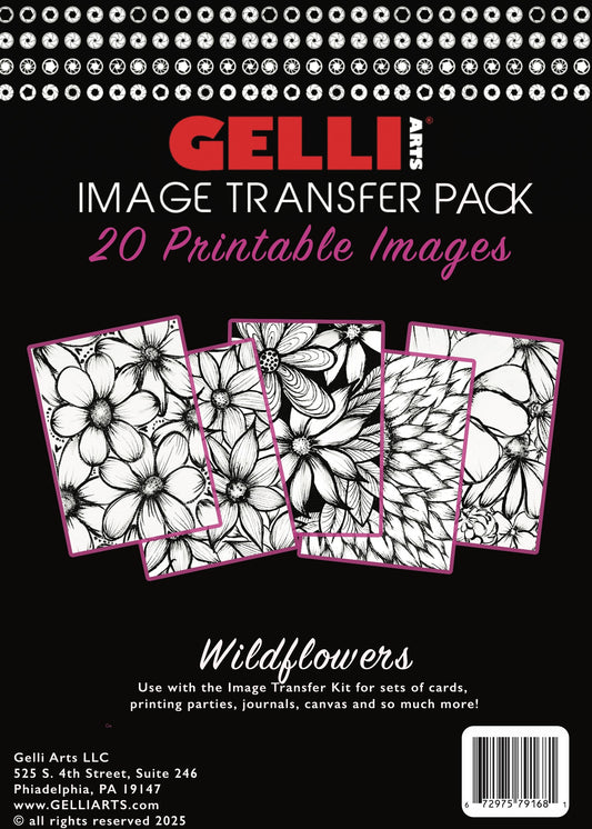 Gelli Arts Wildflowers (5 designs, 20 images per pack) - Tracy Weinzapfel Designed!