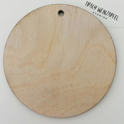 3.5" Wide 1/8" Birch Wood Ornaments - Circle - BULK 10 PACK SALE!