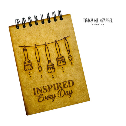 "Inspired Every Day" 5 X 7 Art Journal – MDF Cover with Watercolor Pages