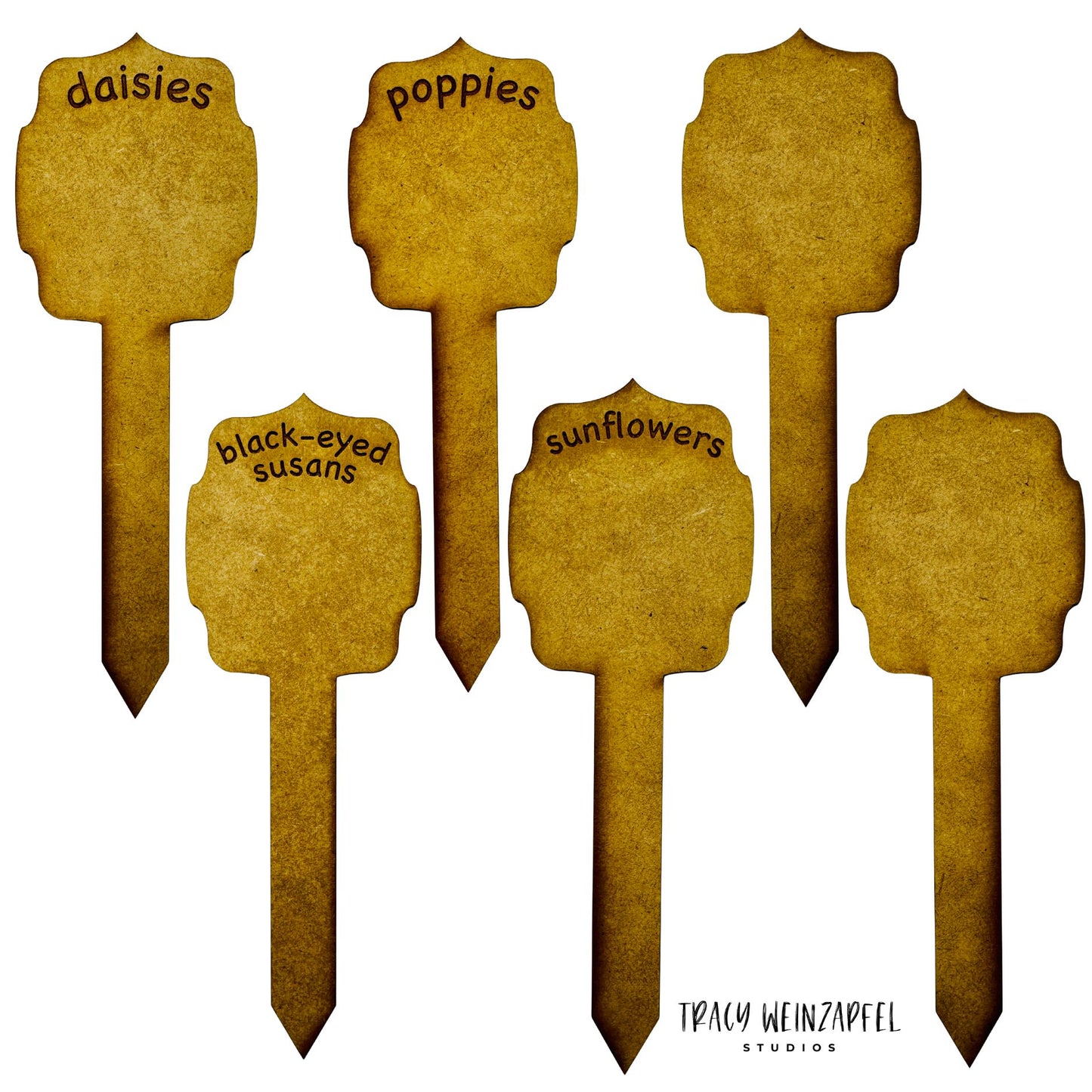 Bloom Garden Stakes – Hand paintable MDF Set (6)