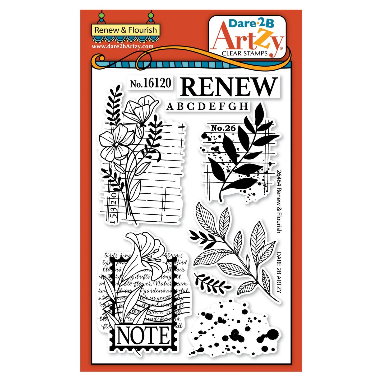 Dare 2b Artzy Acrylic Stamps - Renew & Flourish