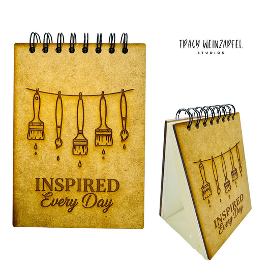 "Inspired Every Day" 5 X 7 Art Journal – MDF Cover with Watercolor Pages
