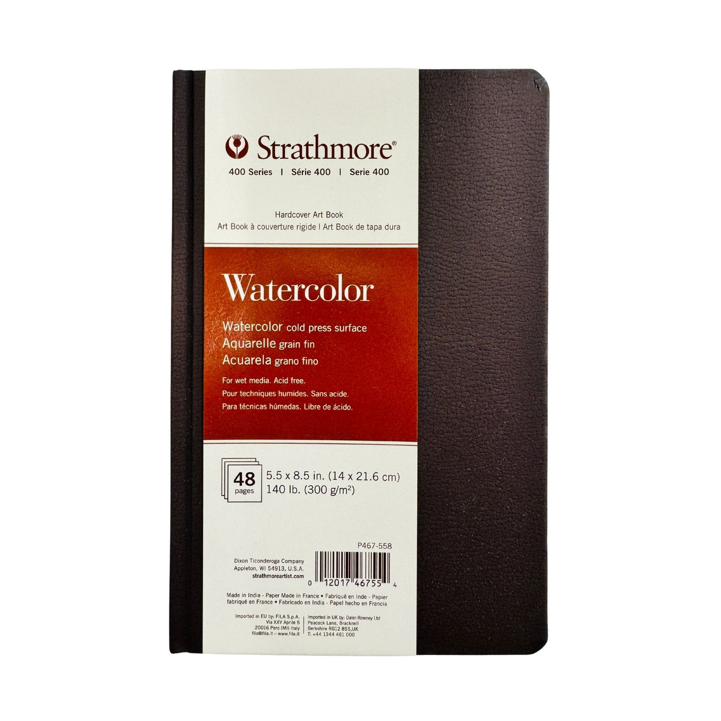 Strathmore 400 Hardcover Series Watercolor Art Books 5.5 X 8.5 - 24 Sheets (48 pages)