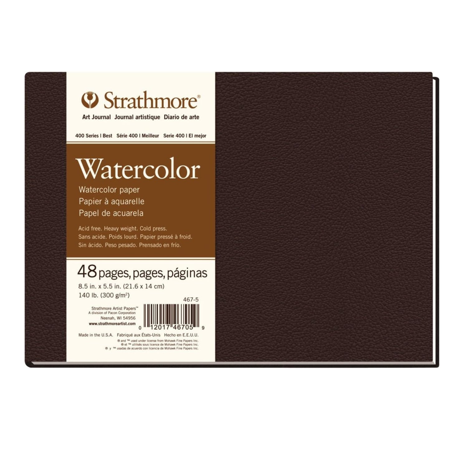 Strathmore 400 Hardcover Series Watercolor Art Books 8.5 X 5.5 - 24 Sheets (48 pages)