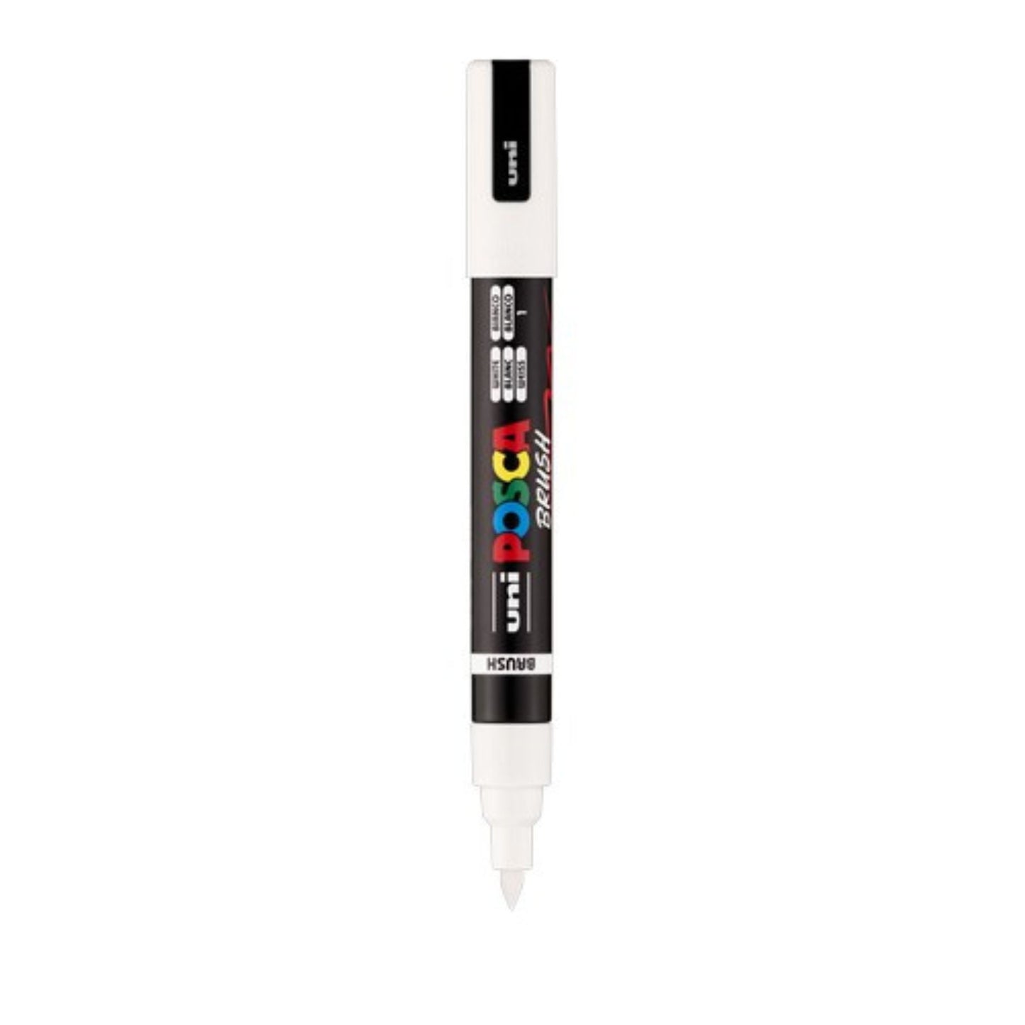 POSCA PC-5BR Acrylic Paint Marker Brush Tip - White