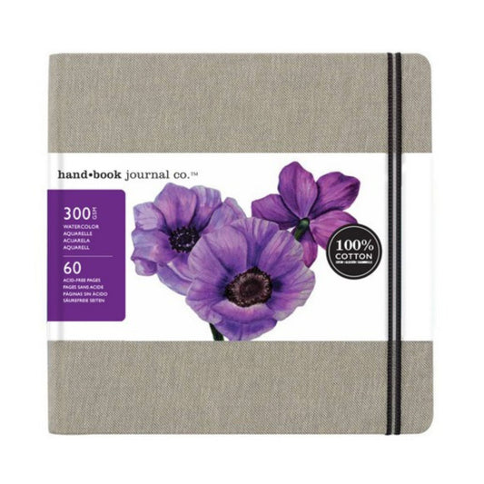Watercolor Journal 8.25 X 8.25 Square (60 Sheets) 100% Cotton