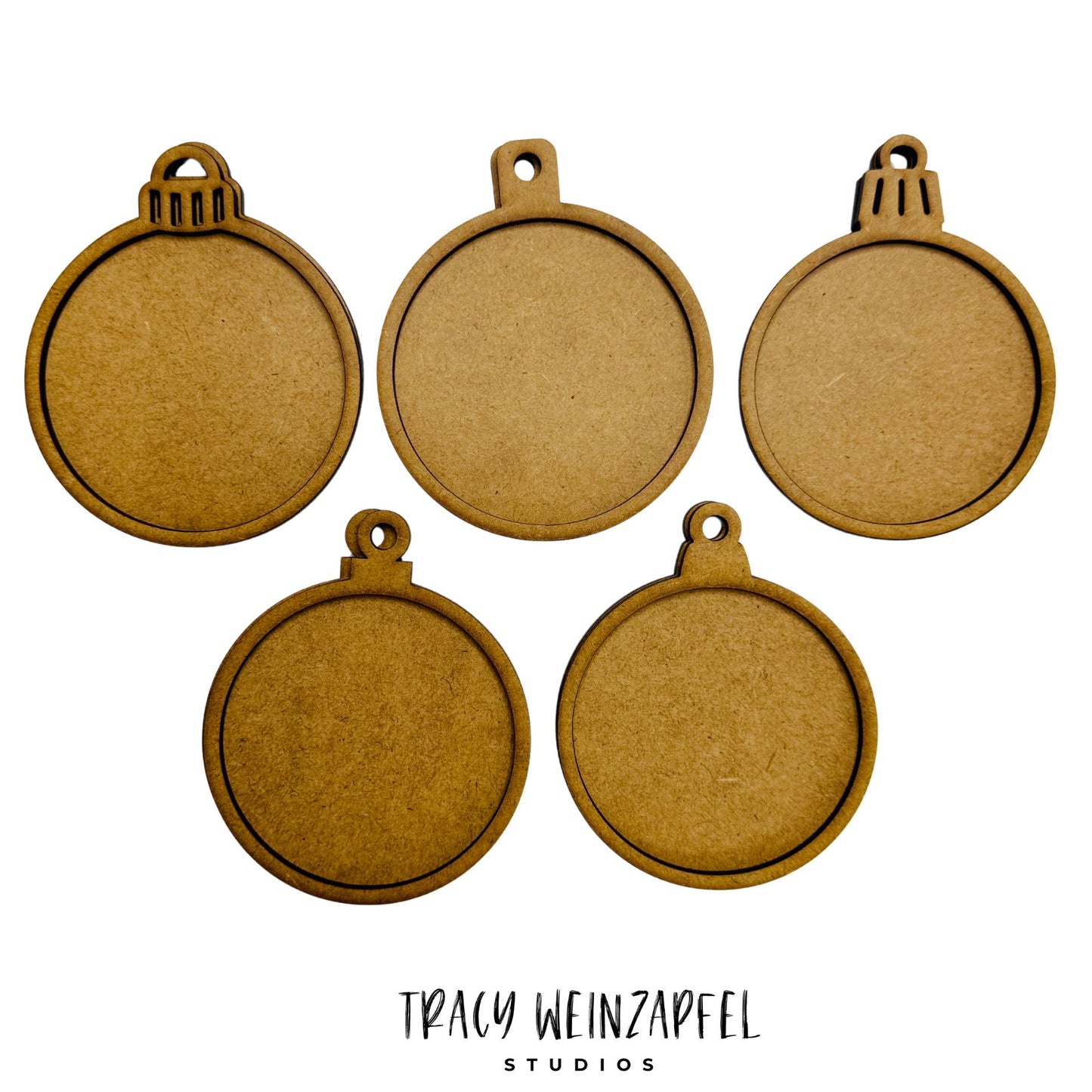 Layered Framed Ornament Set – 10 Piece 1 1/8" MDF