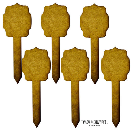 Bloom Garden Stakes – Hand paintable MDF Set (6) BLANK