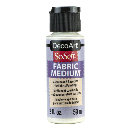 DecoArt SoSoft Fabric Acrylic Paint Medium Transparent 2oz