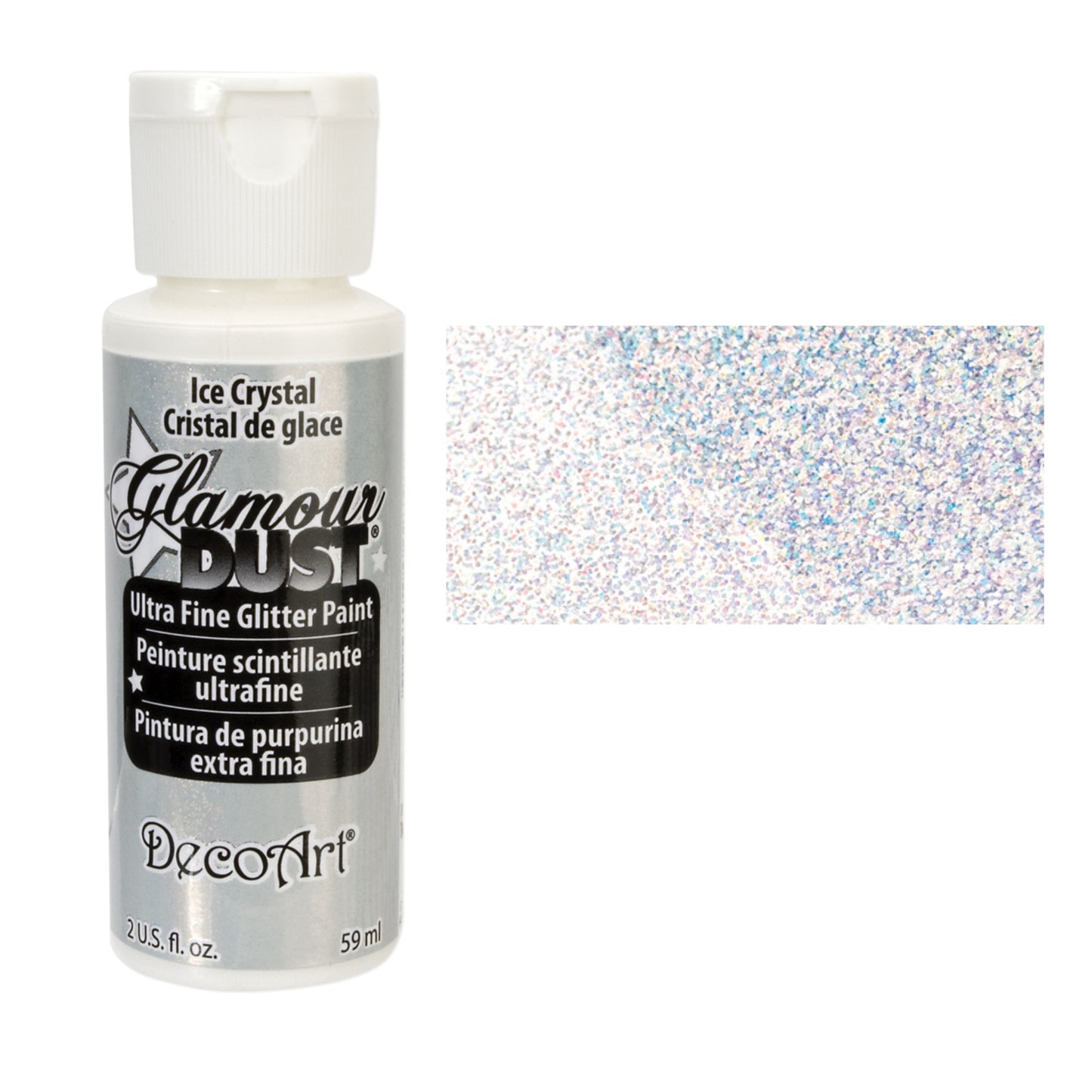 DecoArt Glamour Dust Glitter Paint 2oz - Ice Crystal