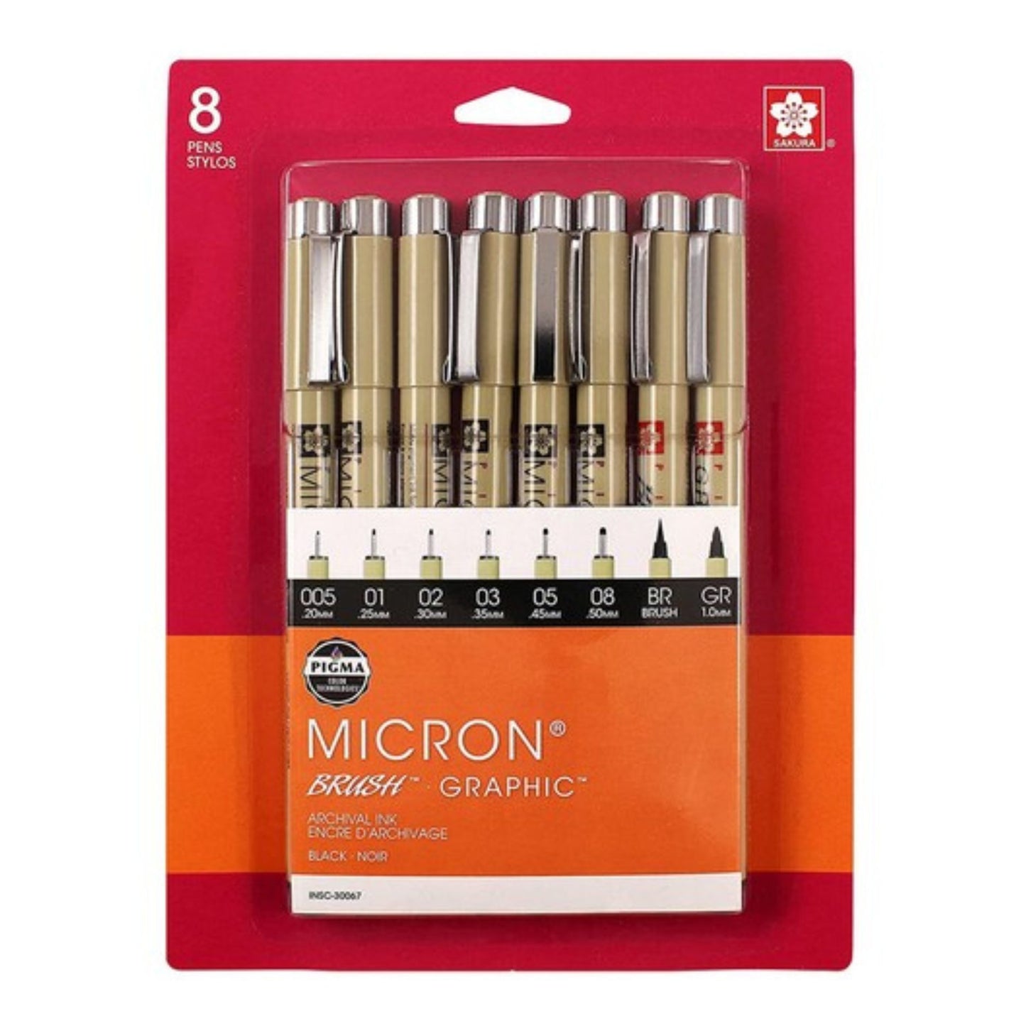 Sakura Pigma Micron Pen Set - 8 Pens