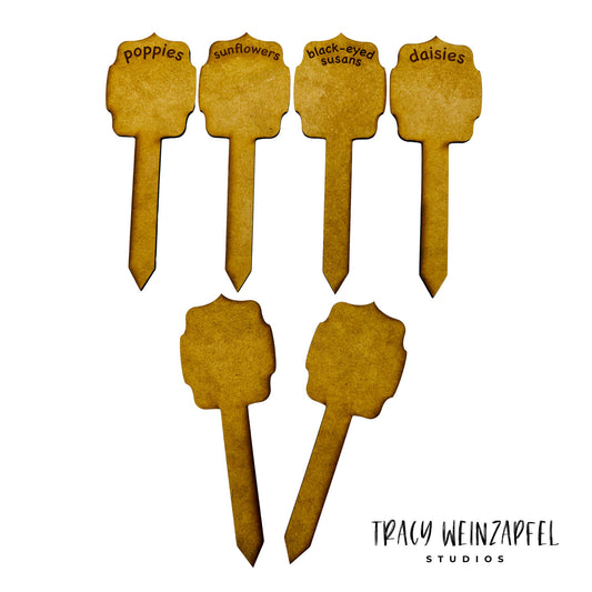 Bloom Garden Stakes – Hand paintable MDF Set (6)