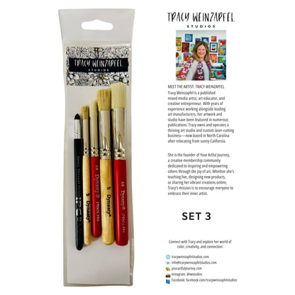 Tracy Weinzapfel Dynasty Brush SET 3 - Stencil Brushes and Detailer