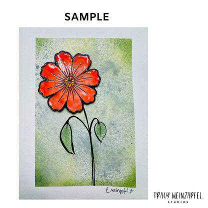 Etched Floral Embellishments 1/8" MDF - Medium (Set of 12)