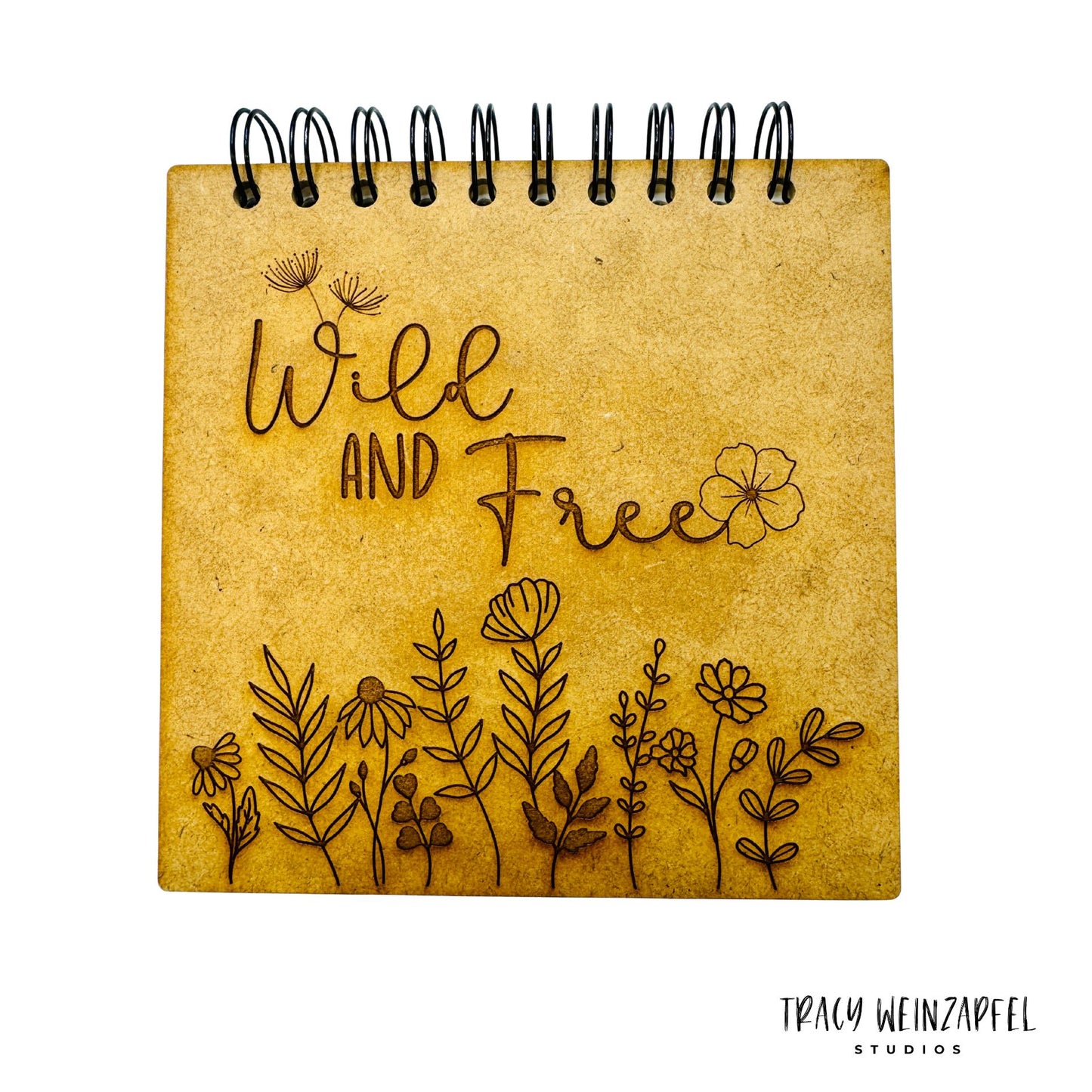 Wild & Free 6x6 Art Journal – MDF Cover wtih Watercolor Pages