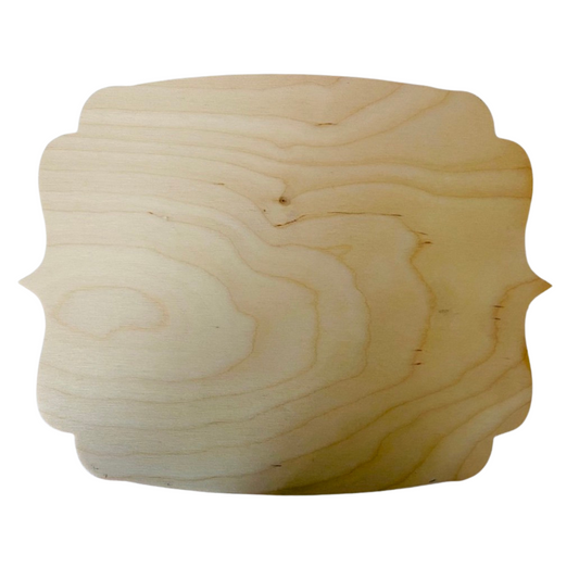 Scallop Edge 12" X 9.5" 1/4" Birch Wood
