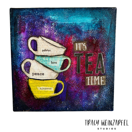 Tea Time - 12 X 12 Canvas
