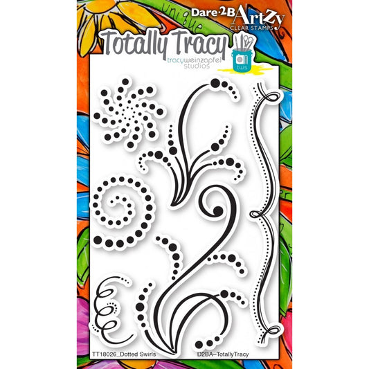 Totally Tracy Acrylic Stamps - Dotted Swirls (TT18026)