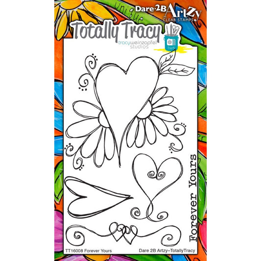 Totally Tracy Acrylic Stamps - Heart Swirls & Doodles (TT16008)