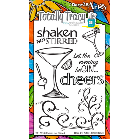 Totally Tracy Acrylic Stamps - Shaken Not Stirred (TT17016)