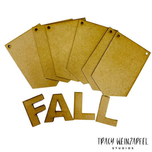 4" X 6" - 1/8" MDF Fall Banner Set