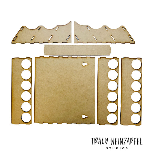 Paint Bottle Holder - 18 Paints MDF Organizer