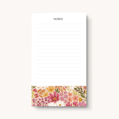 Floral Lined Notepad