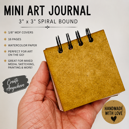 3" x 3" Mini Watercolor Journal