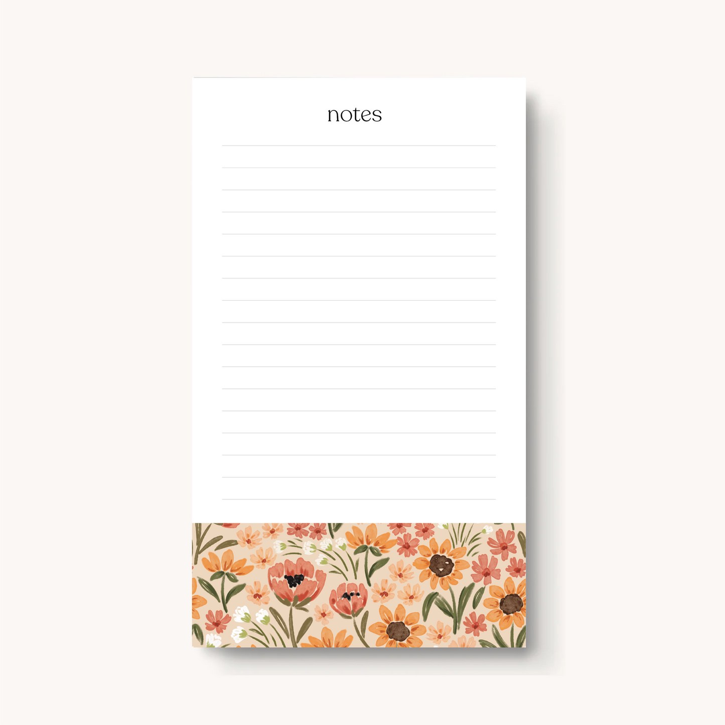 Floral Lined Notepad
