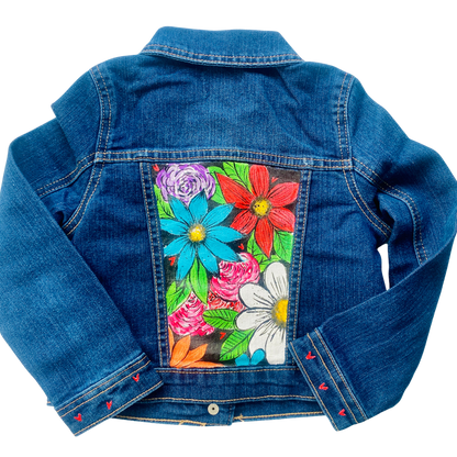 Hand Painted Toddler Jean Jacket - 5T