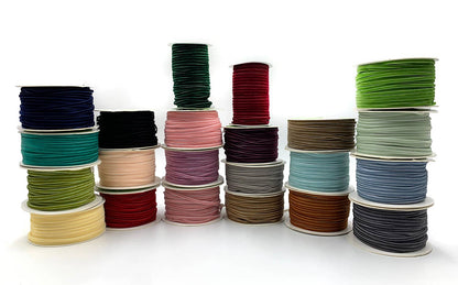 1/8" Dark Green Velvet Cord String - 1 Yard