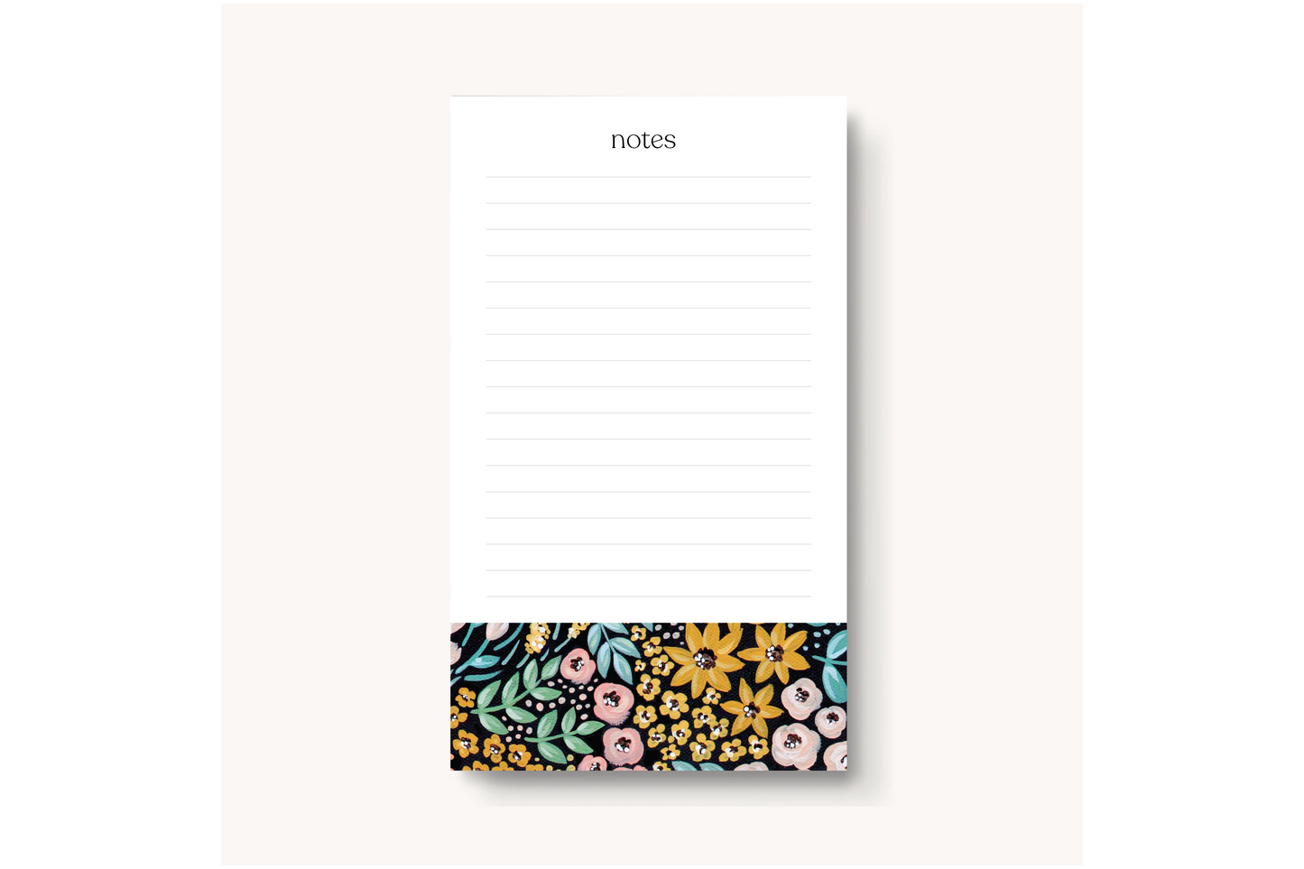 Floral Lined Notepad