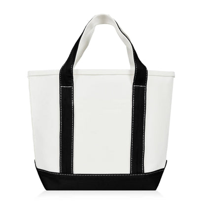 Dalix 14" Artful Journey Premium Mini Canvas Tote Bag