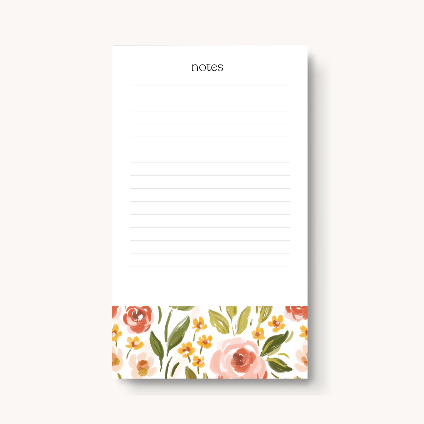 Floral Lined Notepad