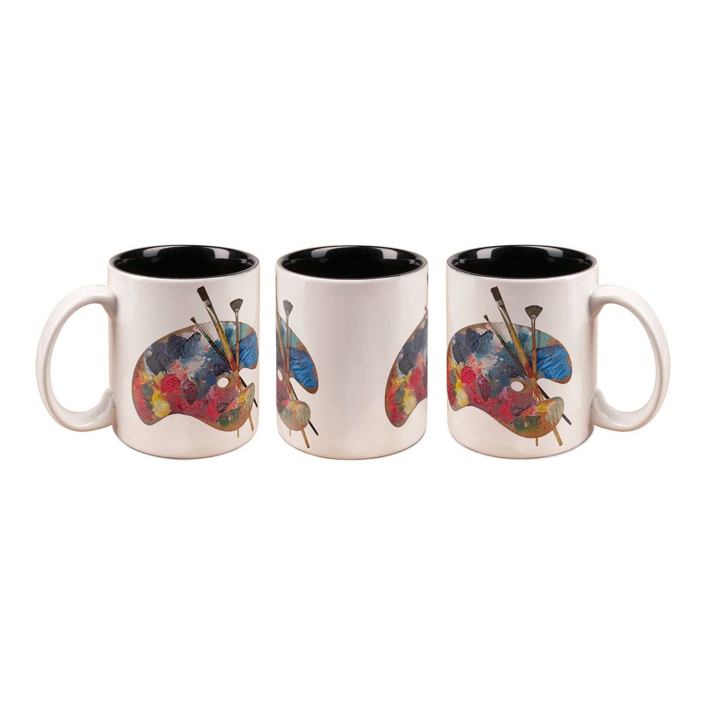Paint Palette with Brushes Mug