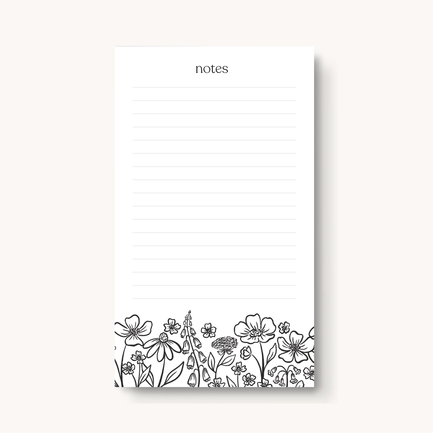Floral Lined Notepad