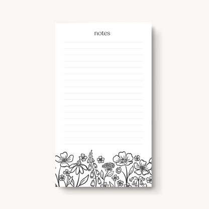 Floral Lined Notepad
